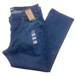 Levis Classic Straight Jeans Womens 24W Mid Rise Med Wash Hypersoft Stretch